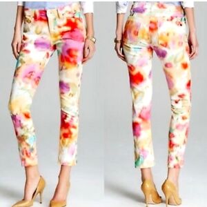 Kate Spade Perry Street Watercolor Crop Jeans, size 27
